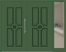 Kunststoff Haustür 208-90 laubgrün zweiflügelig Seitenteil rechts