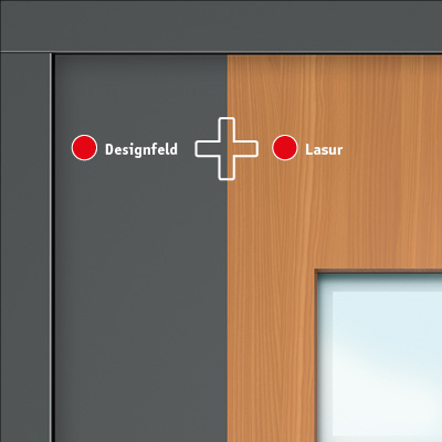Bicolor Design für Holz-Haustüren