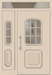 Kunststoff Haustür 201-15 beige Seitenteil links Oberlicht
