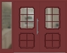 Kunststoff Haustür 204-15 rubinrot zweiflügelig Seitenteil links