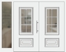 Kunststoff Haustür 217-15 weiß zweiflügelig Seitenteil links
