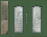 Kunststoff Haustür 224-10 laubgrün zweiflügelig Seitenteil links