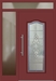 Kunststoff Haustür 224-10 rubinrot Seitenteil links Oberlicht