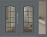 Kunststoff Haustür 224-15 basaltgrau zweiflügelig Seitenteil rechts