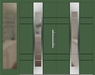 Kunststoff Haustür 2700-79 laubgrün zweiflügelig Seitenteil links