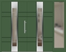 Kunststoff Haustür 2700-79 laubgrün zweiflügelig Seitenteil rechts