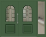Kunststoff Haustür 317-15 laubgrün zweiflügelig Seitenteil rechts