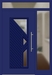 Kunststoff Haustür 35-62 ultramarinblau Seitenteil rechts Oberlicht