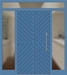 Kunststoff Haustür 4-92 lichtblau Seitenteil links rechts Oberlicht