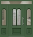 Kunststoff Haustür 408-10 laubgrün Seitenteil links rechts Oberlicht
