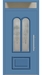 Kunststoff Haustür 408-10 lichtblau Oberlicht