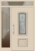 Kunststoff Haustür 4143-10 beige Seitenteil links Oberlicht