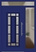 Kunststoff Haustür 4150-11 ultramarinblau Seitenteil rechts Oberlicht
