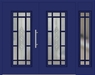 Kunststoff Haustür 4151-11 ultramarinblau zweiflügelig Seitenteil rechts