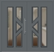 Kunststoff Haustür 50-60 basaltgrau zweiflügelig