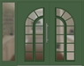 Kunststoff Haustür 6376-11 laubgrün zweiflügelig Seitenteil links