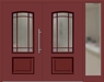 Kunststoff Haustür 6456-15 rubinrot zweiflügelig Seitenteil rechts