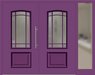 Kunststoff Haustür 6456-15 singalviolett zweiflügelig Seitenteil rechts