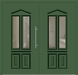 Kunststoff Haustür 6460-10 laubgrün zweiflügelig