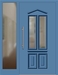 Kunststoff Haustür 6460-10 lichtblau Seitenteil links