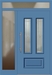 Kunststoff Haustür 6547-10 lichtblau Seitenteil links Oberlicht