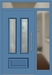 Kunststoff Haustür 6547-10 lichtblau Seitenteil rechts Oberlicht