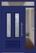 Kunststoff Haustür 6547-10 ultramarinblau Seitenteil rechts Oberlicht