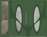 Kunststoff Haustür 6990-41 laubgrün zweiflügelig Seitenteil links