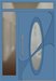 Kunststoff Haustür 6990-41 lichtblau Seitenteil links Oberlicht