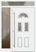 Kunststoff Haustür F03/R weiß Seitenteil links Oberlicht