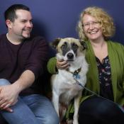Bettina Kunert und Kai Jäger mit Hund