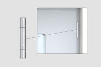 3D-Rollenband Edelstahl Zusatzausstattung mit Detailansicht Haustür