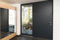 Aluminium Haustür anthrazit mit Seitenteil