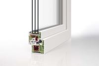 Querschnitt PaXcompact 4 mit grün hervorgehobenem Recyclatanteil