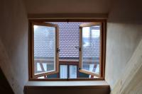 Gaubenfenster nach außen öffnend