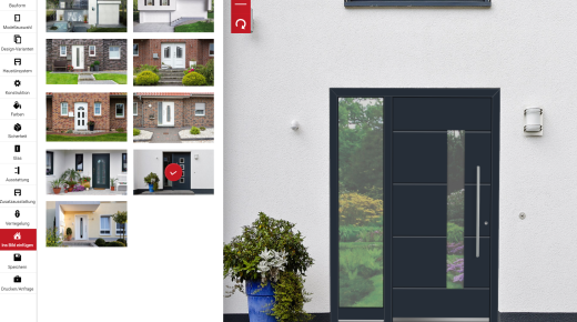 PaX Haustür-Konfigurator Vorschau Einbau in Fassade