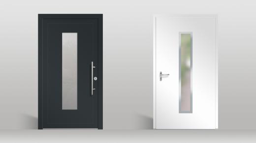 Kunststoff-Aluminium-Haustüren maximaler Lichtausschnitt