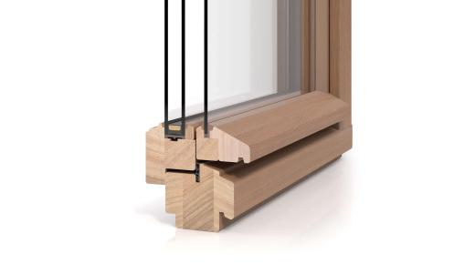 Holz-Fenster-Profil PaXpur Verbundfenster mit 3-fach Verglasung