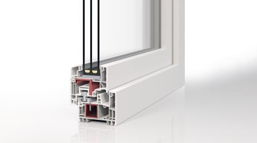 Profilquerschnitt Kunststoff-Fenster PaXabsolut 4
