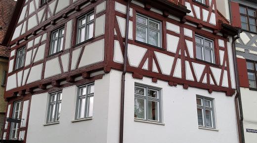 Fachwerkgebäude mit PaXpur58 aus Kiefer in Ulm