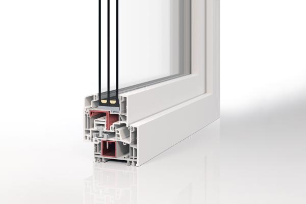 PaXabsolut 4 Kunststoff-Fenster Profilschnitt Leiste rund 3-fach