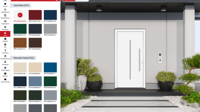 Farben, Lasuren und andere Oberflächen auswählen im Haustür-Konfigurator von PaX