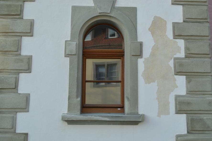 PaXretro58 Eukalyptus-Fenster für alte Bastion in Überlingen Nahaufnahme