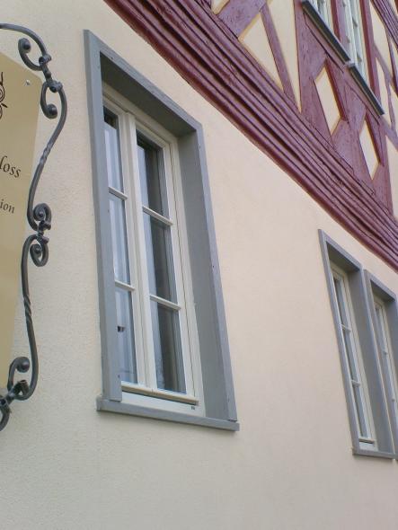 Fachwerkgebäude mit PaXpur58 in Massenheim Nahaufnahme