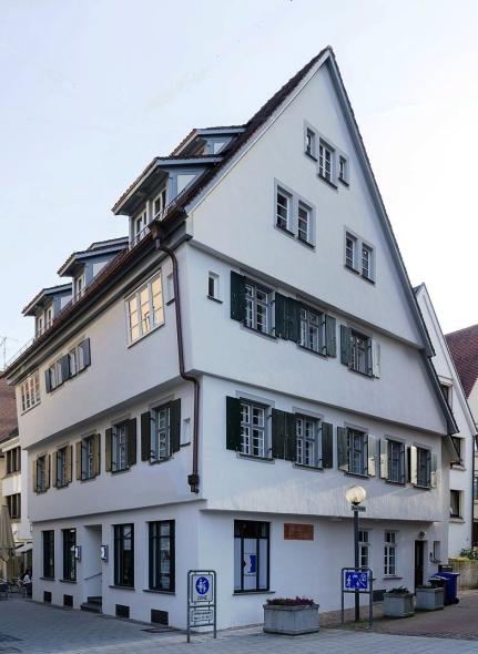 Fachwerkgebäude von 1465 mit PaXpur58 aus Kiefer in Ulm