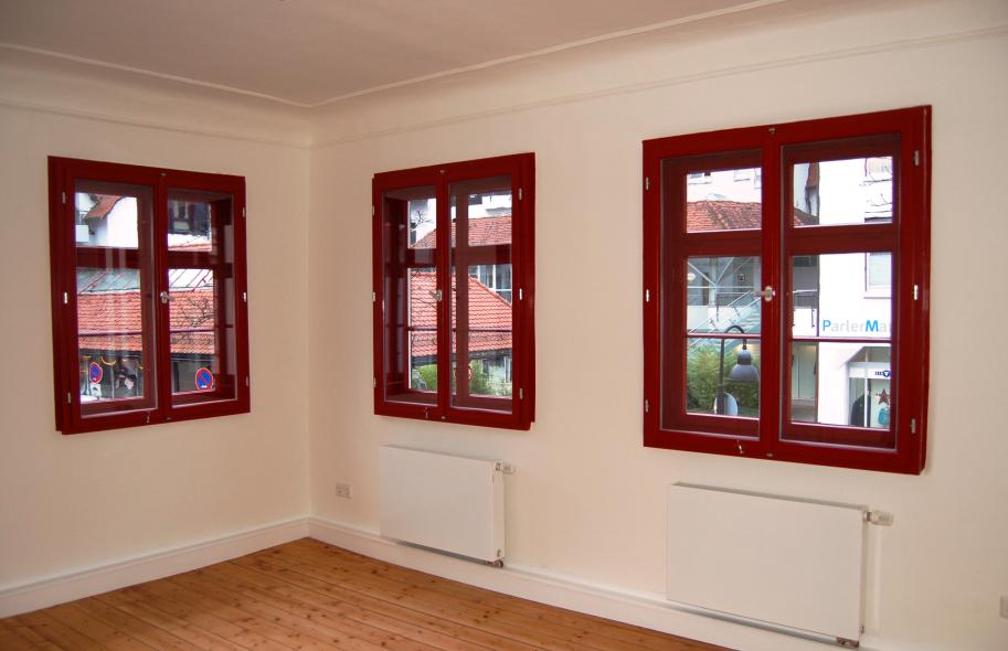 Innenvorfenster für Fachwerkgebäude vom Anfang des 15 Jhds. in Schwäbisch Gmünd Innenansicht