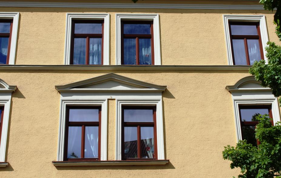 Neorenaissance Eckgebäude mit PaXretro68 aus Kiefer in München