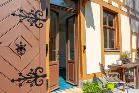 Spätbarockes Fachwerkhaus mit PaXretro58 aus Eukalyptus in Boppard