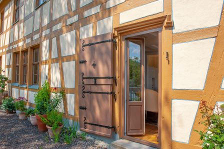 Spätbarockes Fachwerkhaus mit PaXretro58 aus Eukalyptus in Boppard