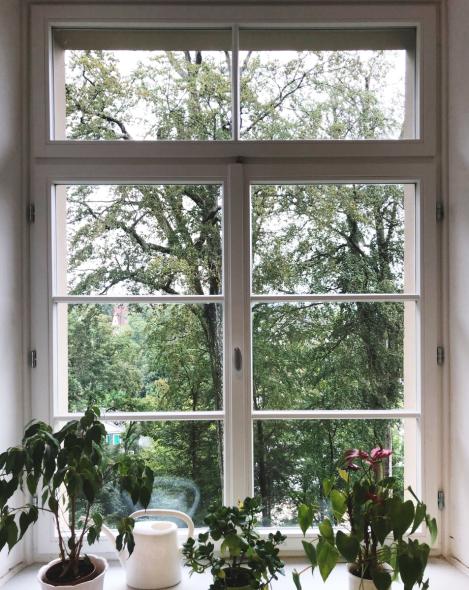 PaXpur58 Denkmalfenster aus Kiefer für Schloss Hückeswagen Innenansicht